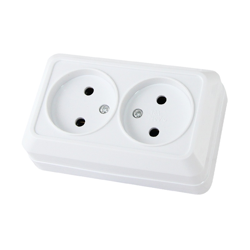 Розетка о/у Ладога SQ1801-0017, 2 гнезда, б/з, белая — изображение 2