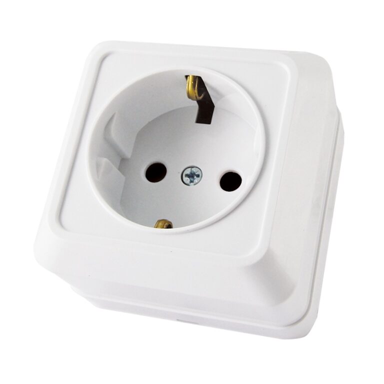 Розетка о/у Ладога SQ1801-0015, 1 гнездо, с/з, белая — изображение 2
