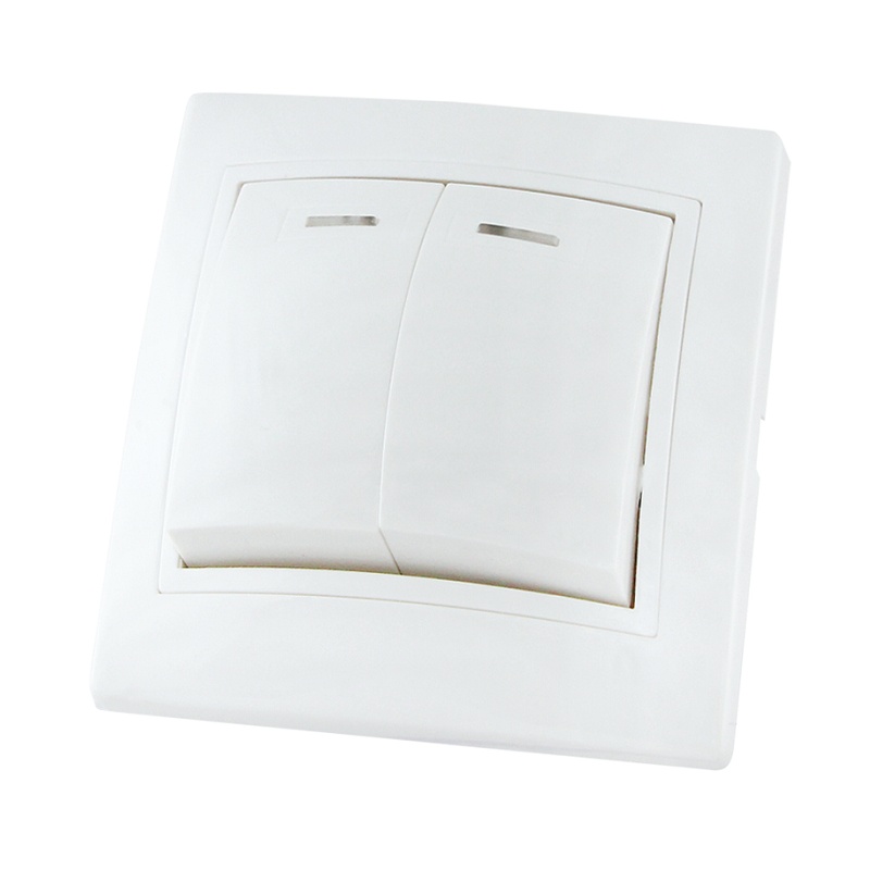 Выключатель с/у Таймыр SQ1814-0005, 2 клавиши, с/инд, белый — изображение 2