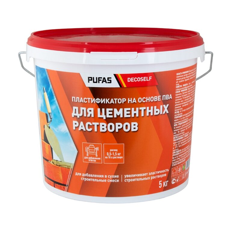 Клей ПВА Pufas Decoself cтроительный пластификатор (5 кг) — изображение 2