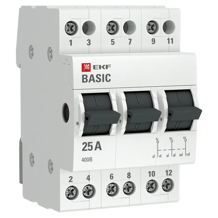 Трехпозиционный переключатель 3P 25А EKF Basic