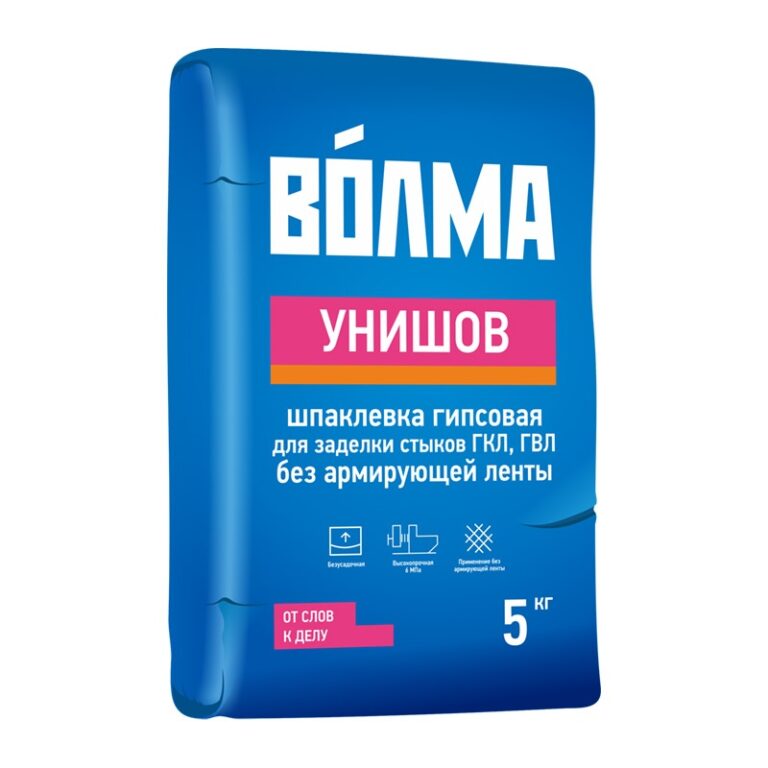 Шпаклевка гипсовая Волма Унишов для заделки стыков, ГКЛ, ГВЛ, 5 кг — изображение 2