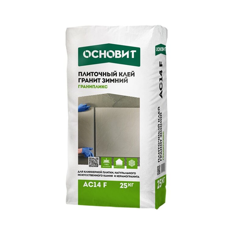 Клей для плитки и керамогранита Основит Гранпликс AC14 F зима (25 кг) — изображение 2