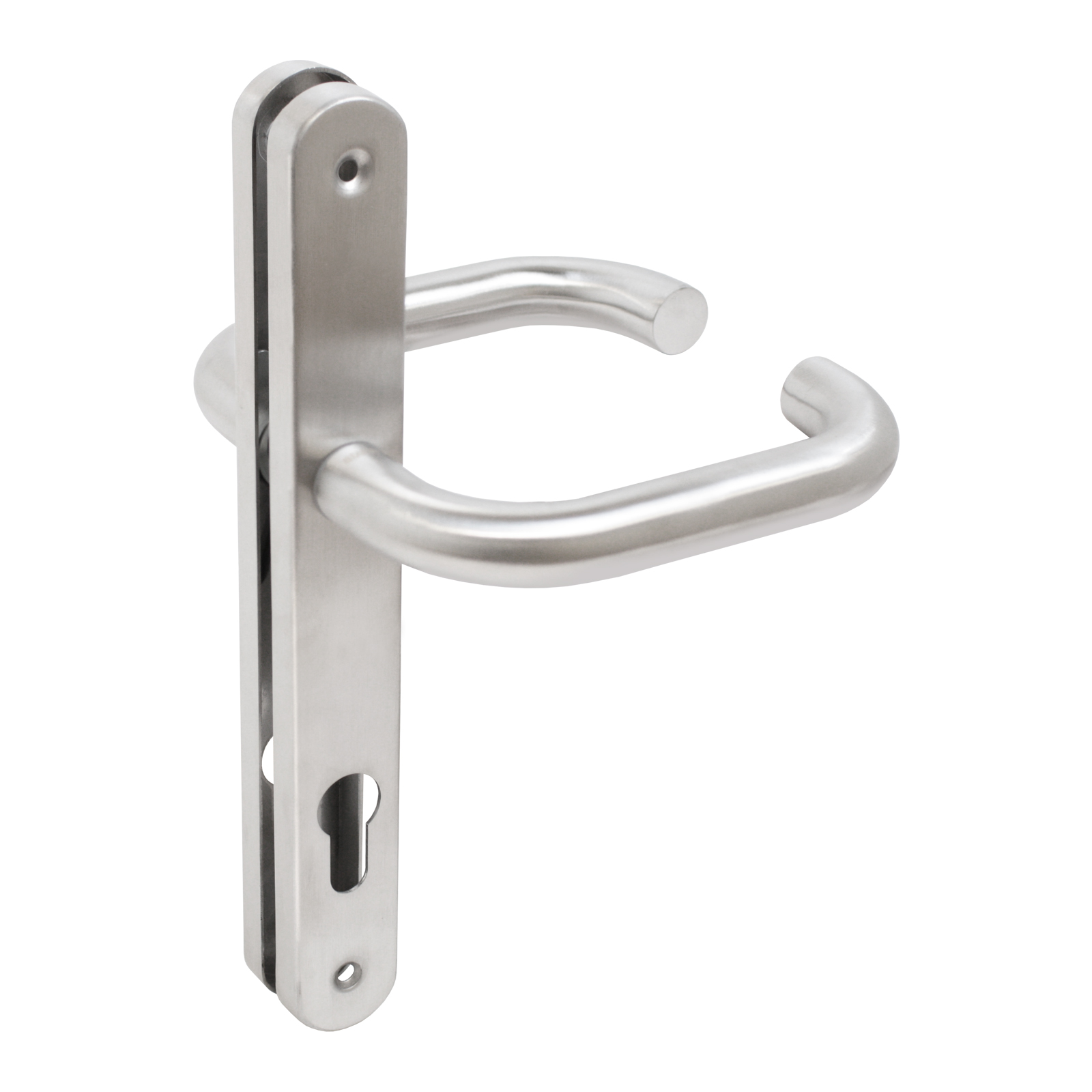 БУЛАТ РФ 85.30.09НС INOX 304 нержавеющая сталь д/узкопроф.замков Ручка на планке (24)