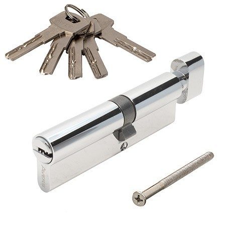 AVERS ZM-80(35/45C)-C-CR хром перф. кл/верт. 5кл. Цилиндровый механизм (100,10)