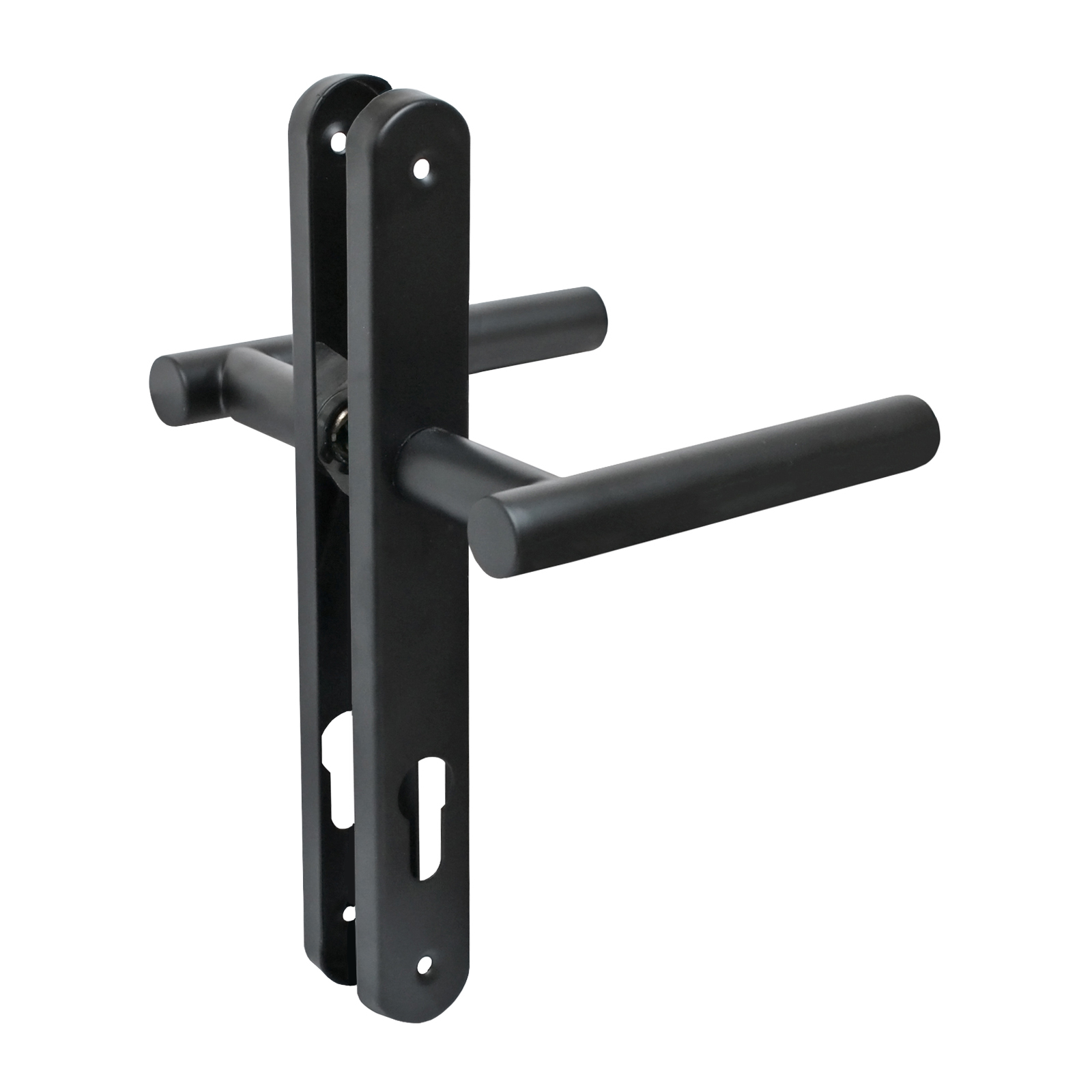 БУЛАТ РФ 85.30.10.02НС черный INOX 201 нержавеющая сталь д/узкопроф.замков Ручка на планке (24)