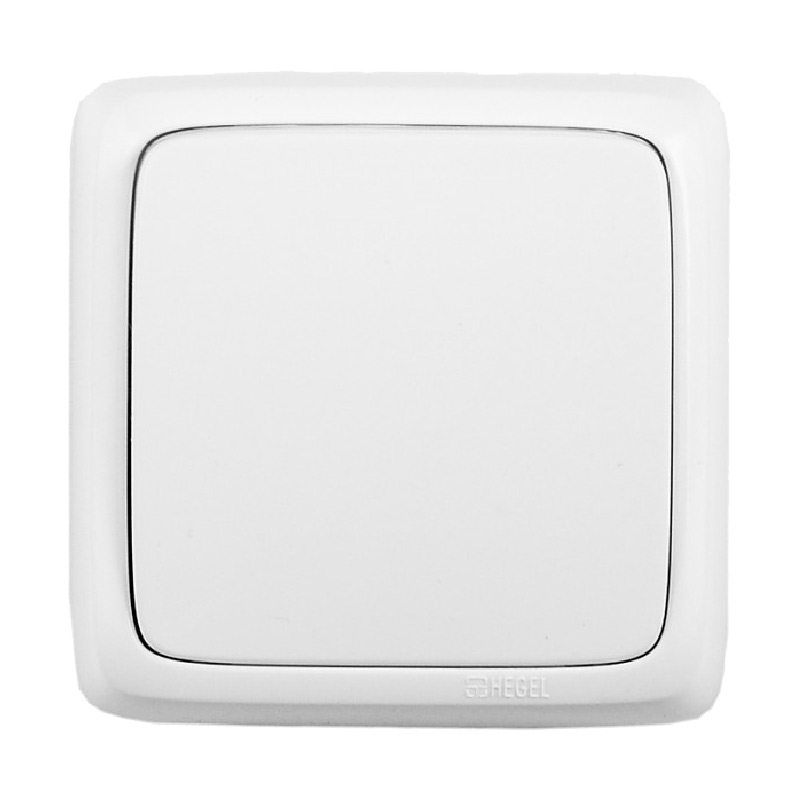 Переключатель о/у Alfa ВА10-163, 1 клавиша, б/инд, белый — изображение 2