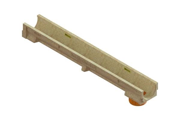 Лоток водоотводный полимербетонный CompoMax Basic DN100 h100 — изображение 2