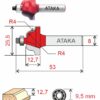 Фреза Атака 411255 кромочная калевочная D25.5/ф8/H12.7