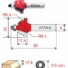 Фреза Атака 411350 кромочная калевочная D35/ф8/H17.4