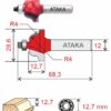 Фреза Атака 412286 кромочная калевочная D28.6/ф12/H12.7