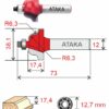 Фреза Атака 412381 кромочная калевочная D38.1/ф12/H17.4