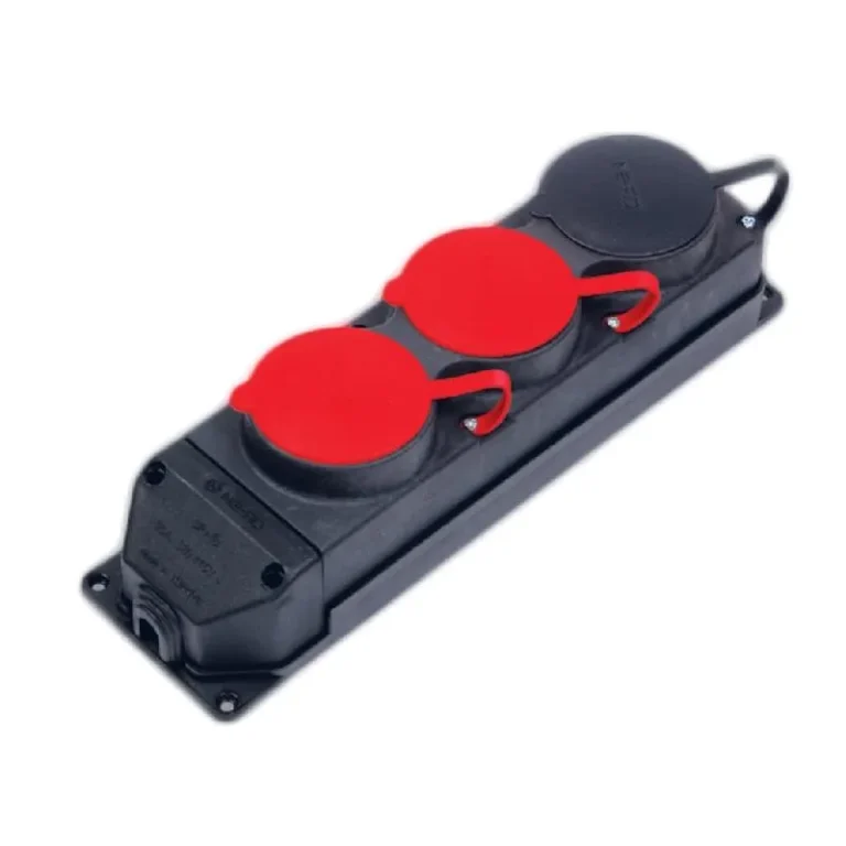 Колодка штепсельная с крышкой 2*3*25А+1*16А , IP44 (КАУЧУК)