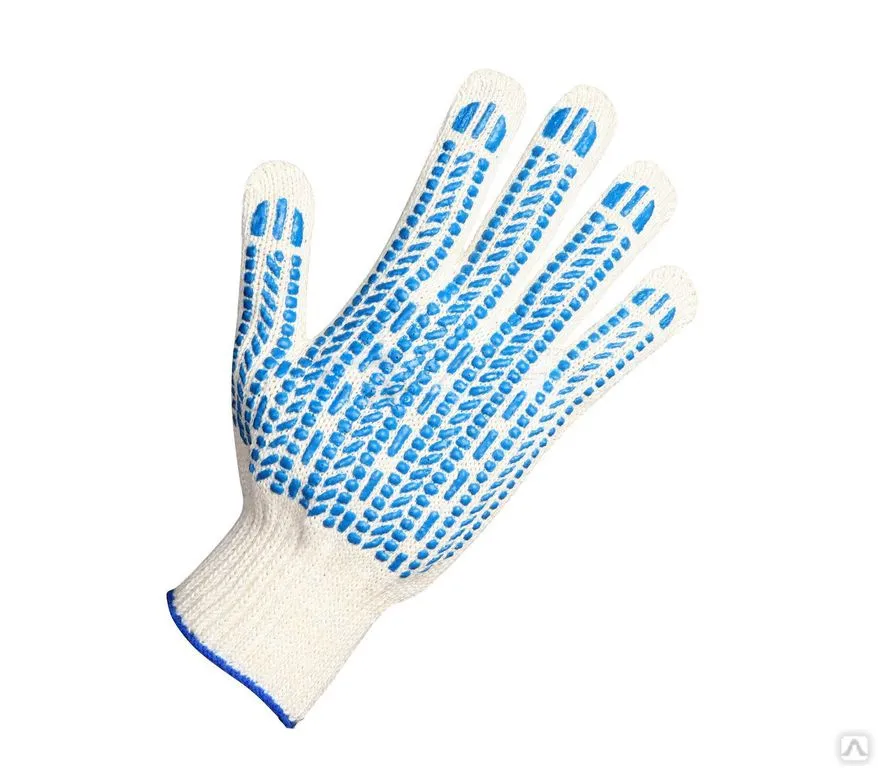 "Перчатки х/б с ПВХ напылением 7 класс 5 нитей ""ЛЮКС""" — изображение 4