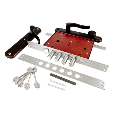 Герион "Супер-Конкурент РЗТ" правый с ручками с/т ЗЩ ЗД 5кл Замок врезной тяж.(6)