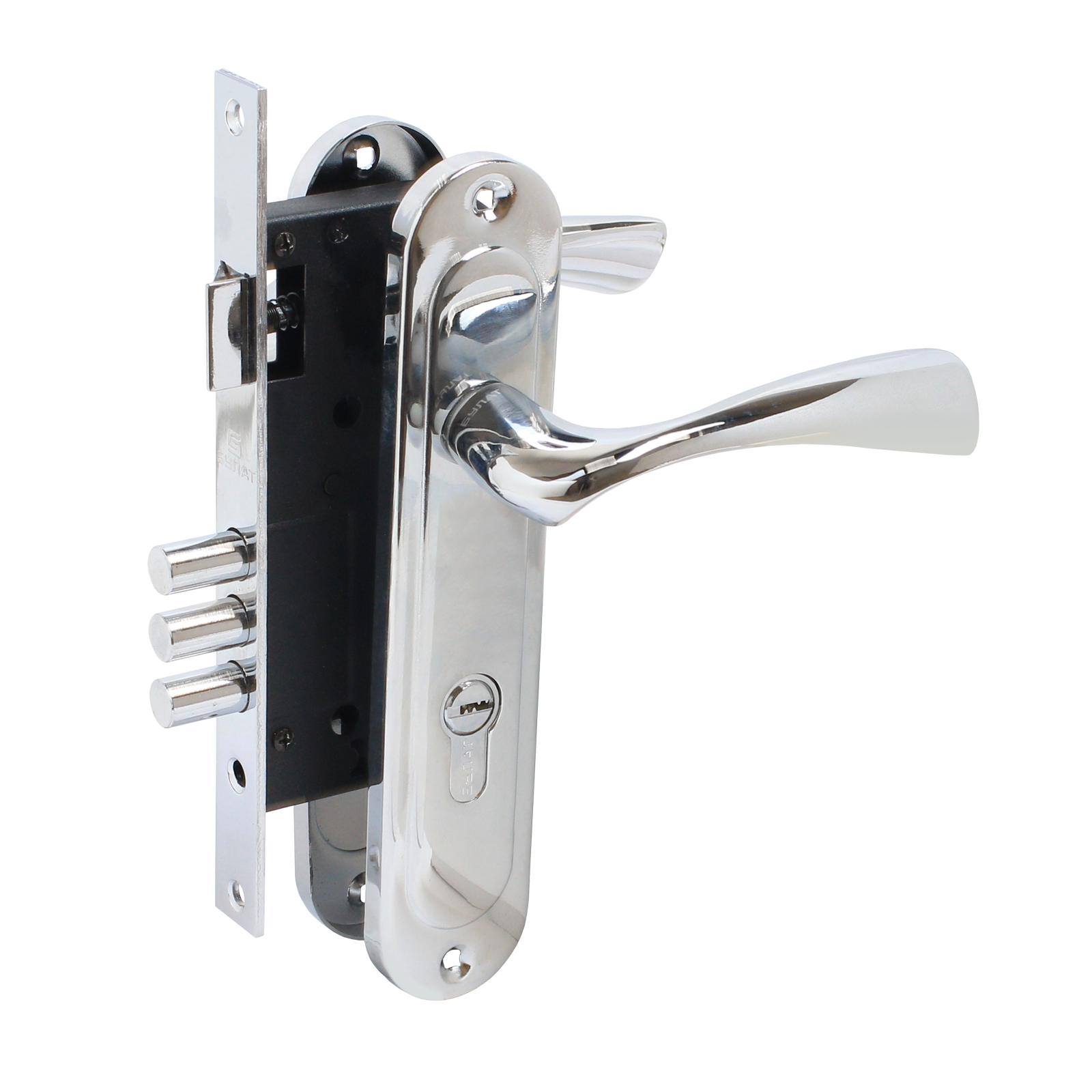 БУЛАТ ЗВ4-3.70.03.04 НОМОС хром 5 перф.кл. Замок врезной с/руч (12)