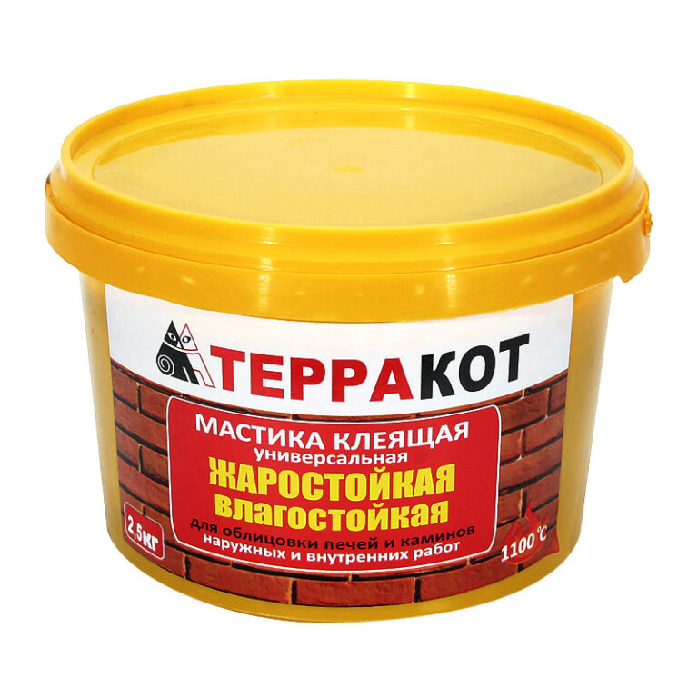 Мастика жаростойкая клеящая ТЕРРАКОТ, 2,5 кг — изображение 2