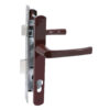 БУЛАТ ЗВ4-1.20.01.8017 коричневый БЕЗ МЦ Замок для КАЛИТКИ врезной с ручкой