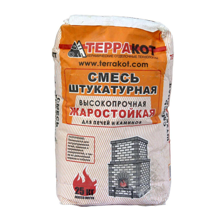 Штукатурка жаростойкая глино-шамотная Терракот, 25 кг — изображение 2