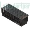 Лоток водоотводный пластиковый PolyMax Basic DN300 h354 с решеткой ячеистой стальной кл. А15 (комплект)