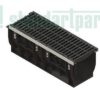Лоток водоотводный PolyMax DN300 пластиковый c решеткой щелевой чугунной дорожной ВЧД кл.D (к-т) 0874014