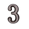 Цифра дверная АЛЛЮР БОЛЬШАЯ пластик "3" хром (1000,50)