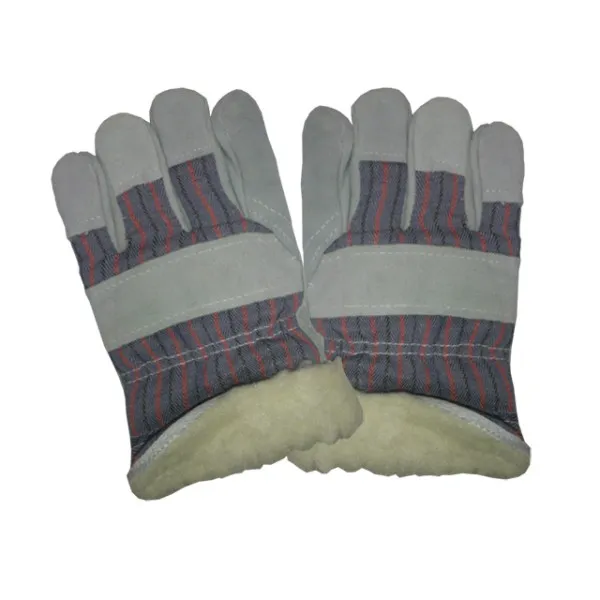 Перчатки спилковые комбинированные утепленные "Трал"