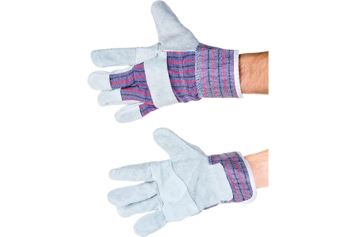 Перчатки спилковые комбинированные утепленные "Трал" — изображение 3