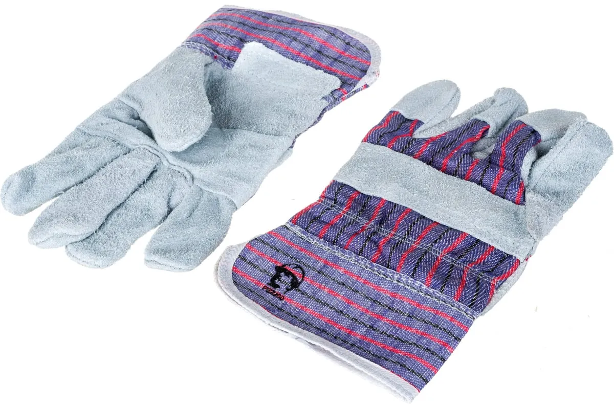 Перчатки спилковые комбинированные утепленные "Трал" — изображение 5