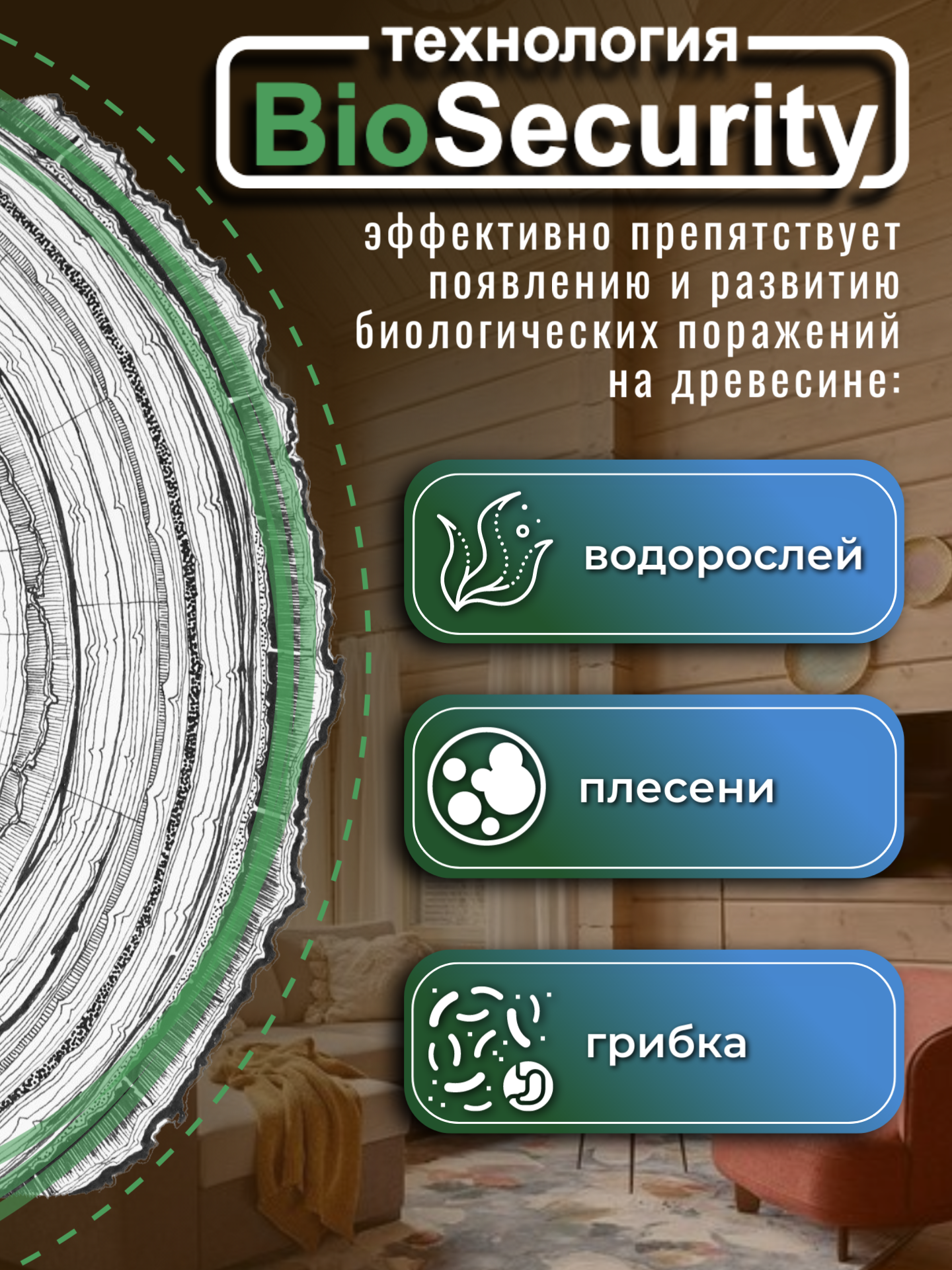 Биодрев PROFI «HARMONY 3в1» (кроющий антисептик с защитой от плесени и грибка) — изображение 6