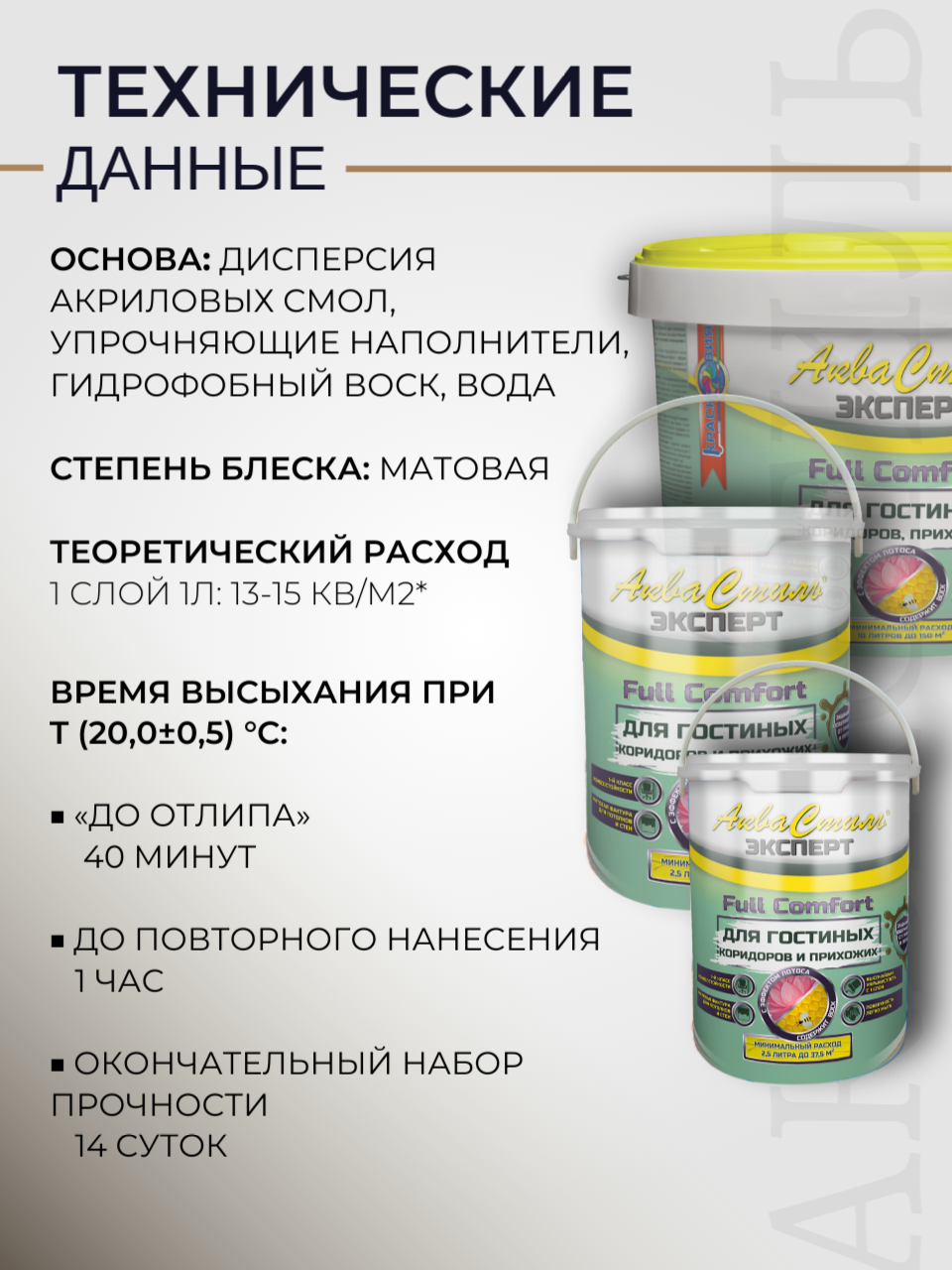 АкваСтиль Эксперт «Full Comfort» Гостиные-Коридоры (краска для стен и потолков) — изображение 5