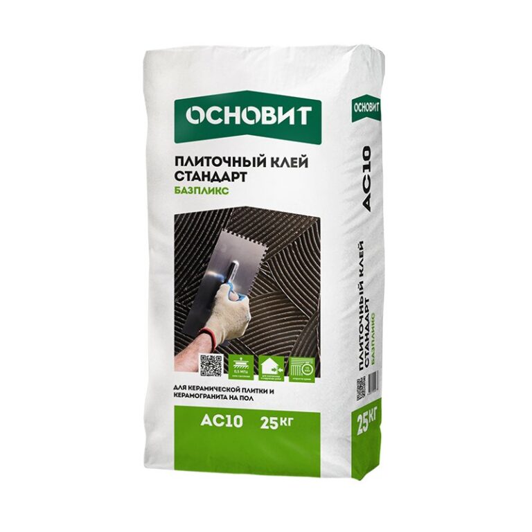 Клей для плитки и керамогранита Основит Базпликс AC10 Стандарт (25 кг) — изображение 2
