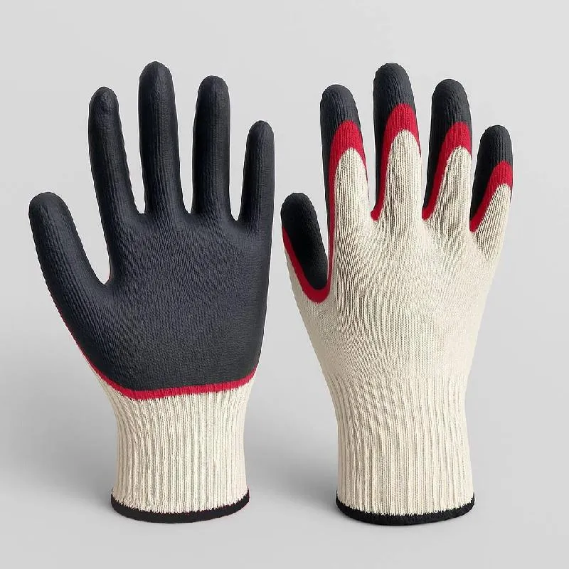 Перчатки трикотажные с 2-ым латексным обливом "Атлант" (2-ой оверлок), 13 класс