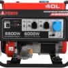 Генератор A-iPower A6500 ( 1 фазная с ручным стартером )