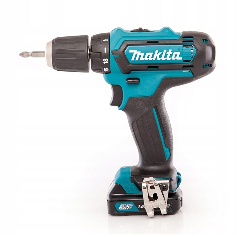 Дрель-шуруповерт Makita DF333DWYE, 2 аккумулятора Li-ion (1,5Ач), 12V, 10 мм, 30 Нм, кейс — изображение 3