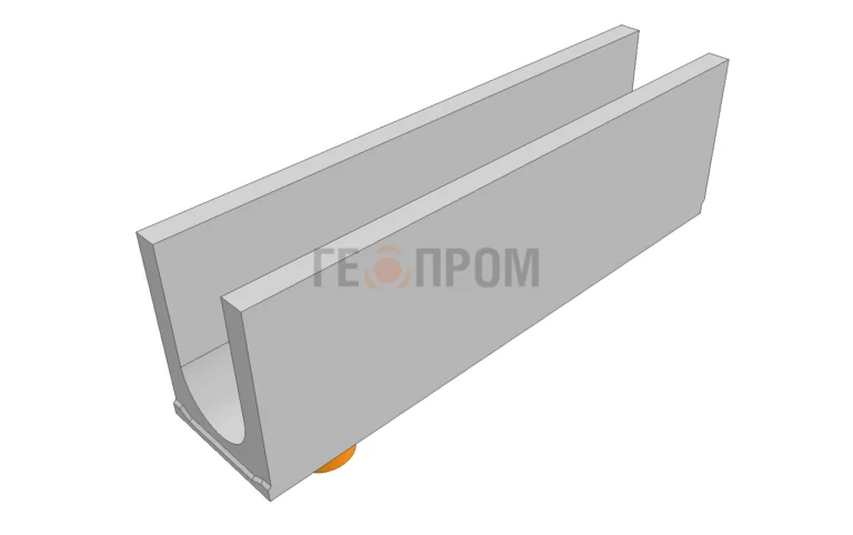 Лоток водоотводный бетонный Standart DN150 h=290 с вертикальным водосливом