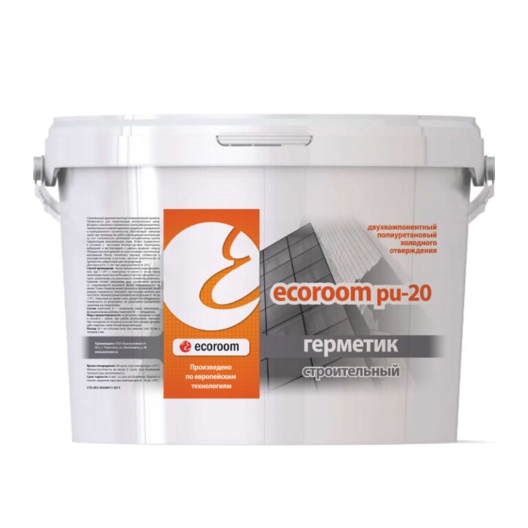 Герметик полиуретановый Ecoroom PU-20 2К, серый (12,5 кг) — изображение 2