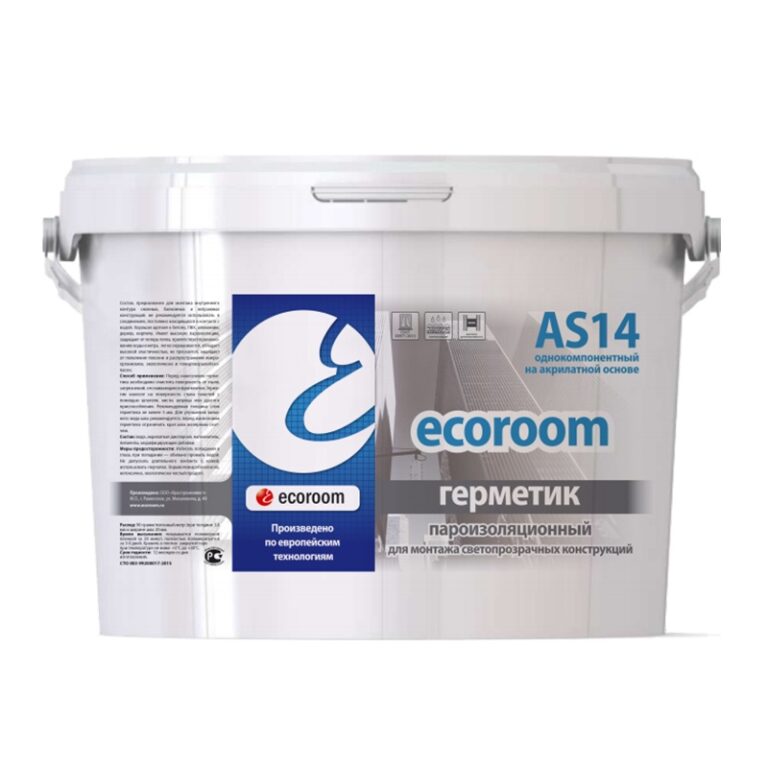 Герметик акриловый Ecoroom AS-14 пароизоляционный белый (7 кг) — изображение 2