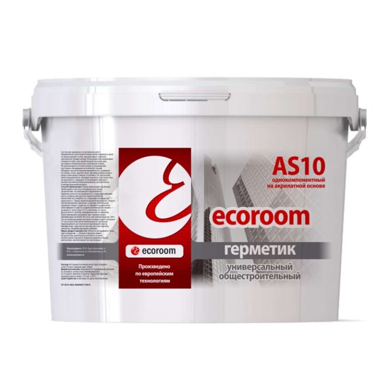 Герметик акриловый Ecoroom AS-10 общестроительный белый (7 кг) — изображение 2
