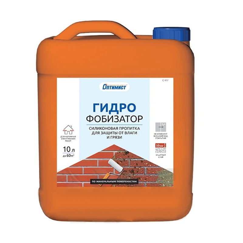 Пропитка-гидрофобизатор силикон. от влаги и грязи Оптимист C417 (10л) — изображение 2