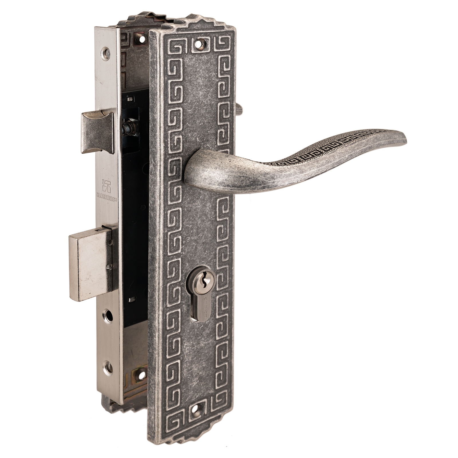 АЛЛЮР АРТ ЗВ4-70.06 AS состаренное серебро Замок врезной с/руч (15)