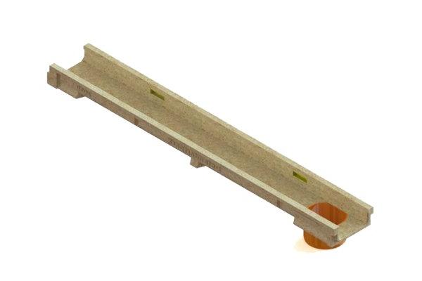 Лоток водоотводный полимербетонный CompoMax Basic DN100 h60 — изображение 2