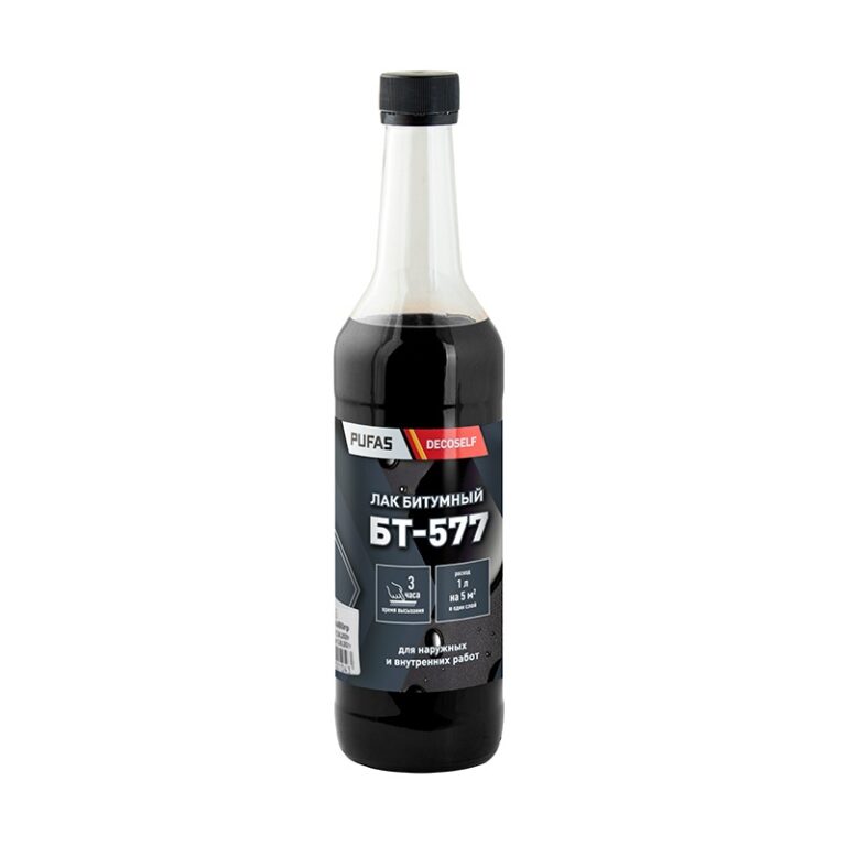 Лак битумный БТ-577 Pufas Decoself (0,5 л) — изображение 2