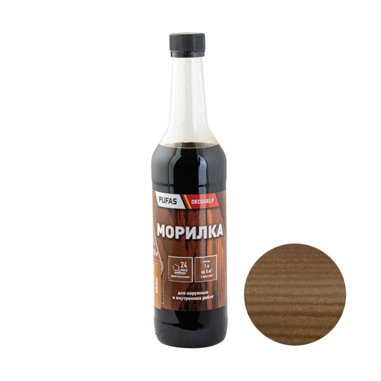 Морилка неводная Pufas Decoself орех (0,5 л) — изображение 2