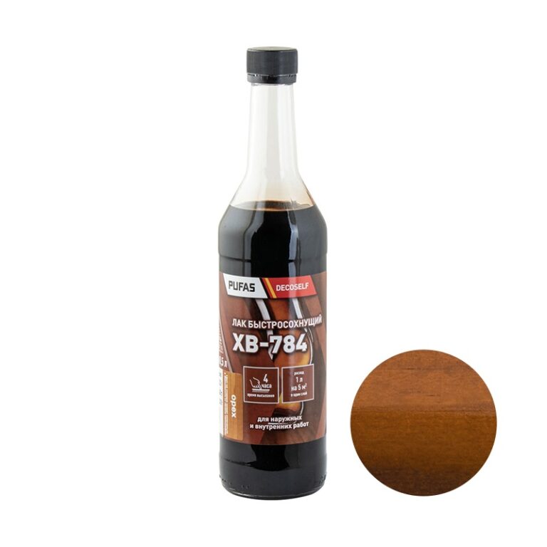 Лак ХВ-784 Pufas Decoself орех (0,5 л) — изображение 2