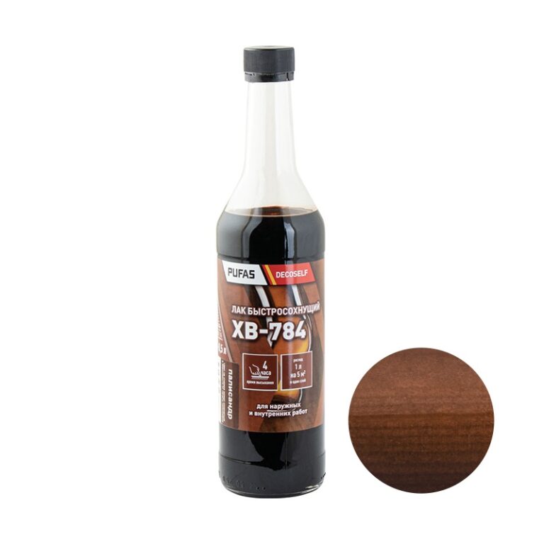 Лак ХВ-784 Pufas Decoself палисандр (0,5 л) — изображение 2