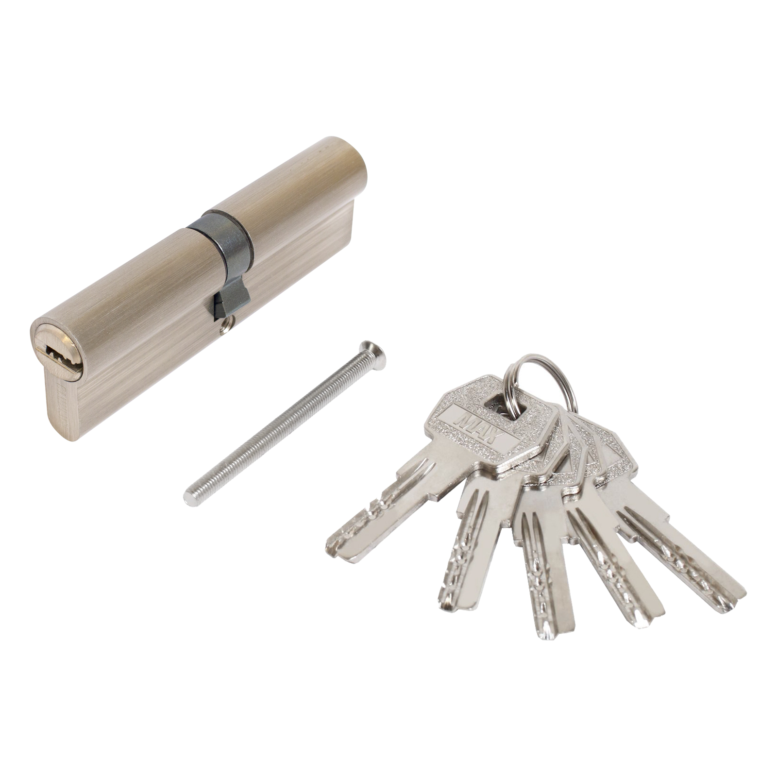 Стандарт MAX 100 (50х50) SN 5кл мат.никель перф.ключ/ключ Цилиндровый механизм (60,10)