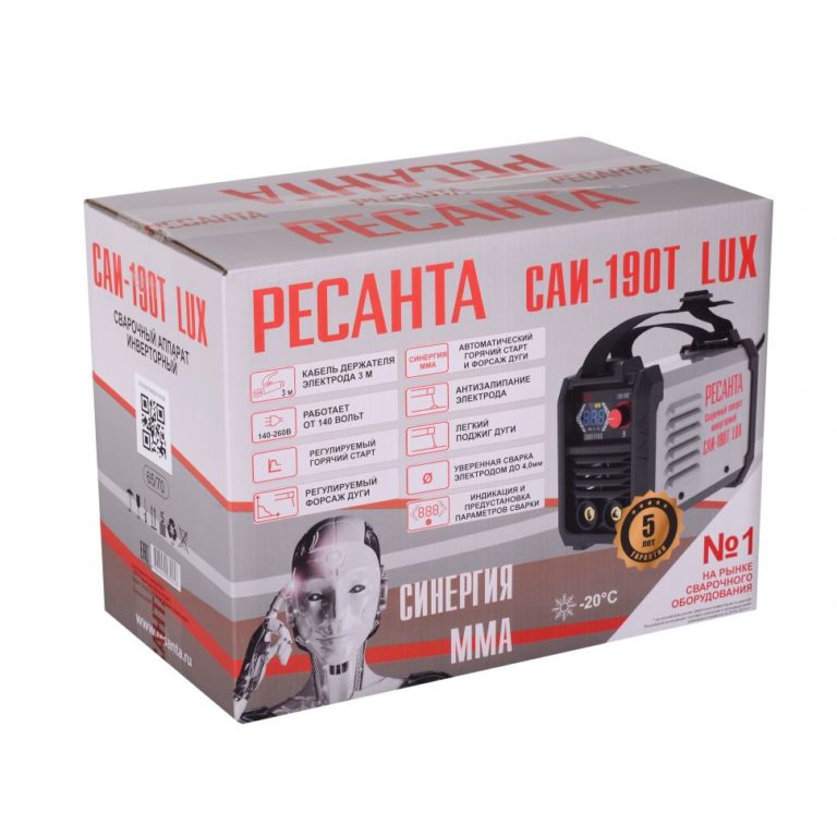 Сварочный аппарат инверторный РЕСАНТА САИ-190T LUX