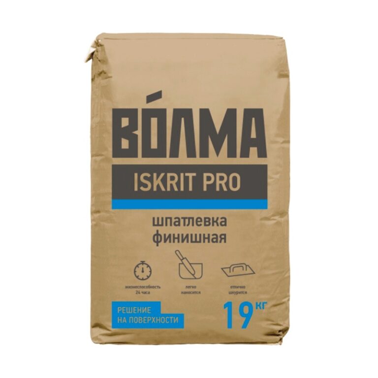 Шпаклевка финишная полимерная Волма Iskrit Pro, 19 кг — изображение 2