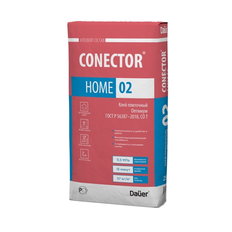 Клей для плитки Dauer Conector Home 02 Оптимум (25 кг) — изображение 2